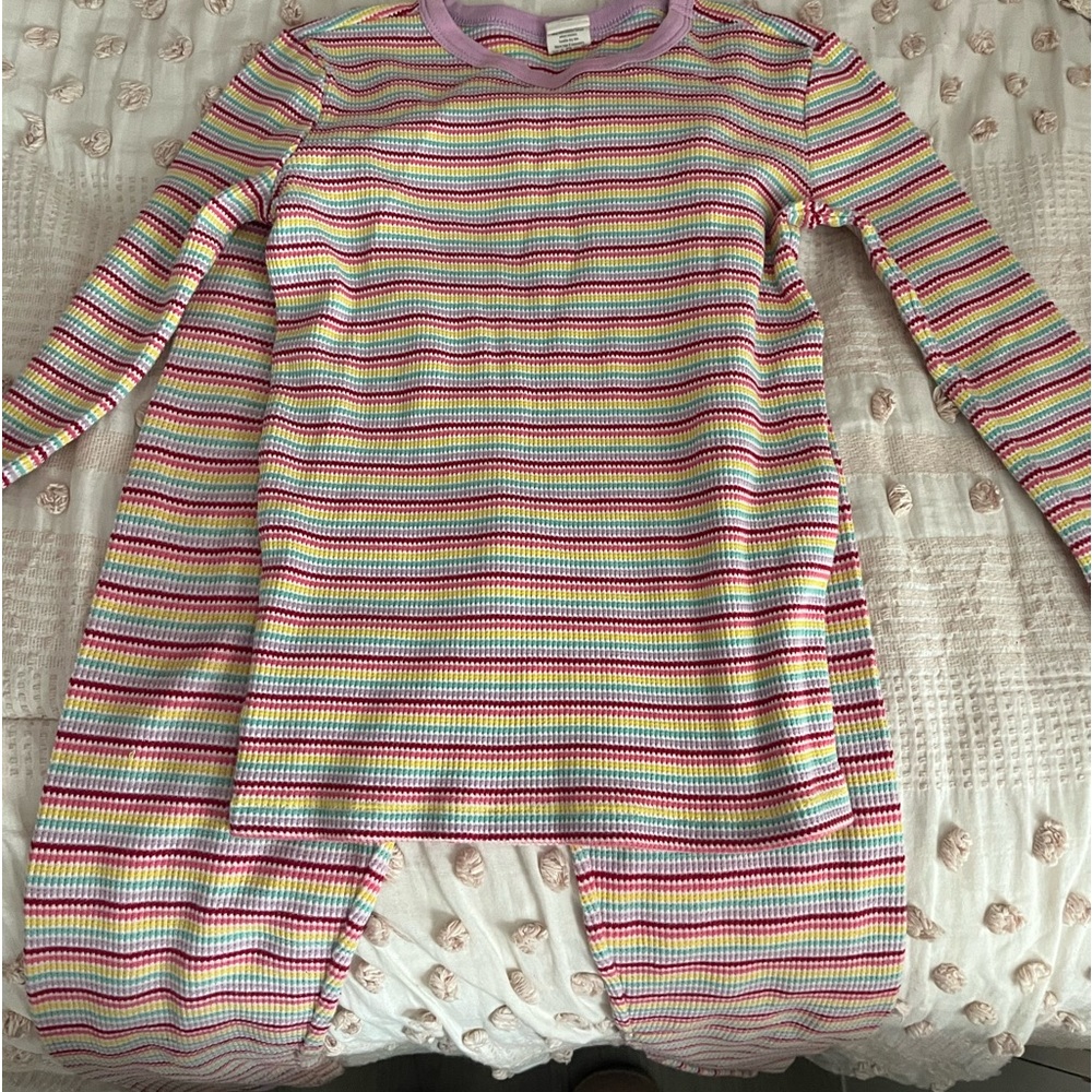 Kids pajamas rainbow stripes